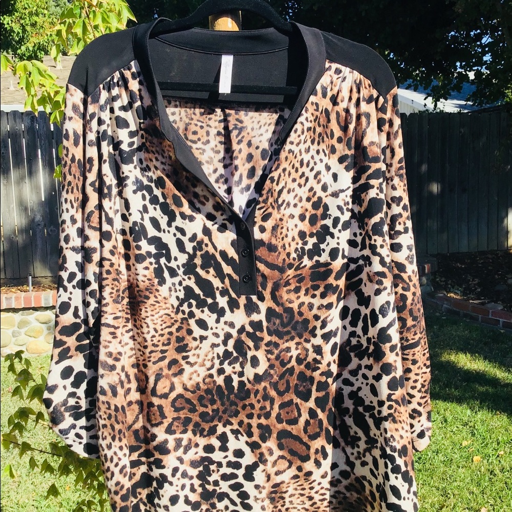 PerSeption animal print blouse